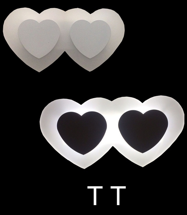 Đèn tường led trái tim